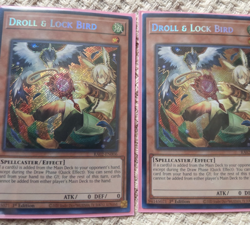 Yugioh Droll & Lock Bird ALT Art x3 Secret Rare RA02-EN006 Near Mint - Image 3