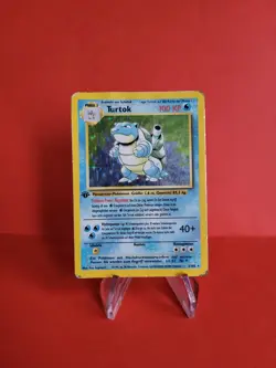 Pokemon Karte/card - Turtok (Blastoise) 2/102 Holo 1. Edition Base Light Played - Image 1