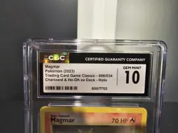 CGC 10 GEM MINT Magmar 006/032 CLASSIC Collection HOLO English Pokemon Card - Image 2