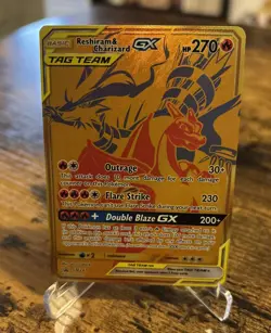Tag Team Reshiram & Charizard GX SM247 Holo Card NM - Image 1