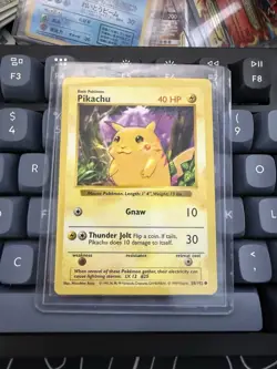 Pokemon Pikachu TCG Base Set Shadowless Common Card 58/102 Red Cheeks - Image 1