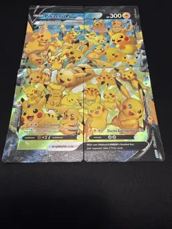 Pikachu v Union Holo Complete Set of 4 Cards NM Condition - Image 2