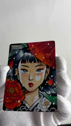 Hand Painted Altered MTG Card,Forest,Anime Girl,waifu [Excellent] FromJapan #s3 - Image 2