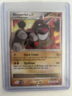 Rhyperior LV.X DP29 Ultra Rare, Diamond Pearl Black Star Promo, Pokemon Card, LP - Image 1