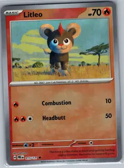 Litleo (Master Ball) 015/131 SV: Prismatic Evolutions - Pokemon Card - NM - Image 1