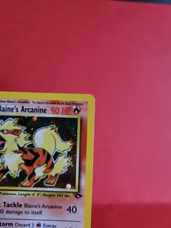 Pokemon Karte/card - Blaine's Arcanine 1/132 Gym Challenge Holo - Excellent++ - Image 3