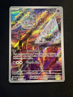 Pokemon TCG Drowzee Scarlet & Violet Base Set Holo Illustration Card 210/198 - Image 1