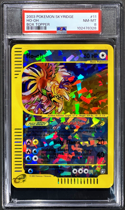 2003 Pokemon CRYSTAL HO-OH Skyridge REVERSE HOLO Jumbo TOPPER Card 11/12 - PSA 8 - Image 1