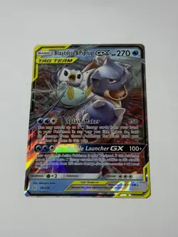 Blastoise & Piplup GX - 38/236 Cosmic Eclipse Ultra Rare Pokemon Card TCG NM - Image 1