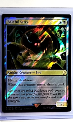 MTG Magic the Gathering FIC Final Fantasy Commander Surge Foil 318 Baleful Strix - Image 1