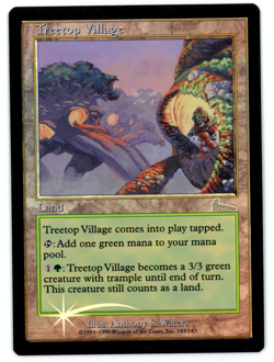 Treetop Village -- MTG (SP+/NM Quality FOIL) - Urza's Legacy - See pics/scans! - Image 1