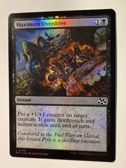 x1 Maximum Overdrive DFT Aetherdrift MTG 96 FOIL COMMON M/NM 1x - Image 1