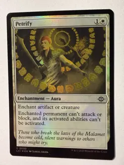 MTG Magic the Gathering Petrify (30/535) The Lost Caverns of Ixalan LP FOIL - Image 1