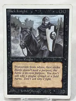 Black Knight - Unlimited Edition ~MP~ Magic The Gathering MTG - Image 1