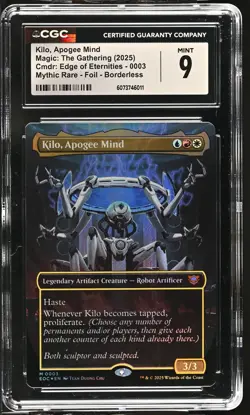 KILO, APOGEE MIND Edge of Eternities Borderless Foil Mythic CGC 9 MTG - Image 1