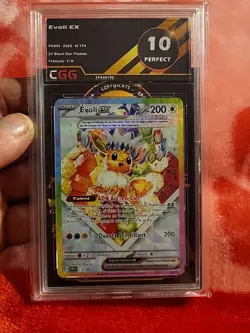 Carte Pokemon Alternative Evoli ex SVP 174 Promo FR Neuf Gradee GCC10. - Image 1