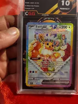 Carte Pokemon Alternative Evoli ex SVP 174 Promo FR Neuf Gradee GCC10. - Image 2