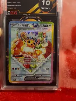 Carte Pokemon Alternative Evoli ex SVP 174 Promo FR Neuf Gradee GCC10. - Image 3