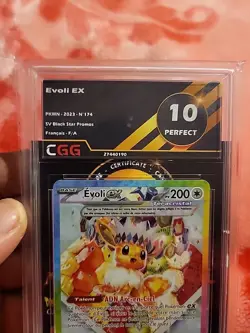 Carte Pokemon Alternative Evoli ex SVP 174 Promo FR Neuf Gradee GCC10. - Image 4