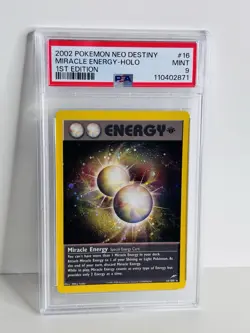 Pokemon Neo Destiny 1st Edition Holo Rare Miracle Energy PSA 9 MINT!! - Image 2