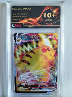 Carte pokemon Francais Pikachu VMAX (SWSH 286) Black Star CGG 10+ Quads 26680012 - Image 1