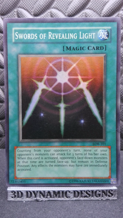 | Yugioh Swords of Revealing Light LOB-101 Super Rare Legend Of Blue Eyes PL | - Image 1