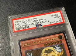 2016 Yu-Gi-Oh! Kuraz The Light Monarch #EN002 PSA 9 - Image 2