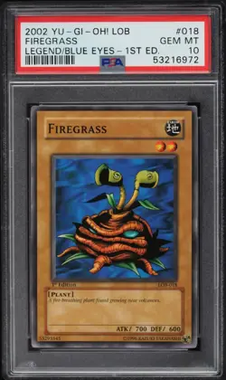 YUGIOH LEGEND BLUE EYES 1ST ED LOB-018 FIREGRASS PSA 10 GEM MINT #53216972 - Image 5