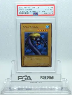 YUGIOH LEGEND BLUE EYES 1ST ED LOB-103 SPIKE SEADRA PSA 10 GEM MINT #53217079 - Image 2