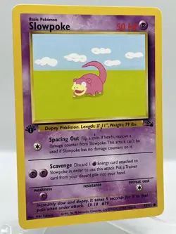 Slowpoke 55/62 Fossil 1st Ed Non Holo WotC 1999 Vintage Pokemon TCG Card - Image 2