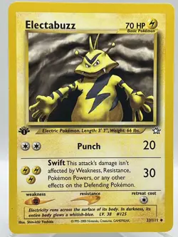 Electabuzz 33/111 Neo Genesis 1st Ed Non Holo WotC 2000 Vintage Pokemon TCG Card - Image 1