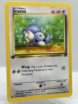Dratini 53/82 Team Rocket 1st Ed Non Holo WotC 2000 Vintage Pokemon TCG Card - Image 2