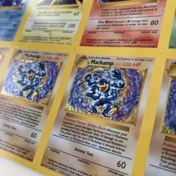 Pokemon Base Set 15 Card Uncut Sheet Cropped (See Description Prior To Bidding) - Image 2