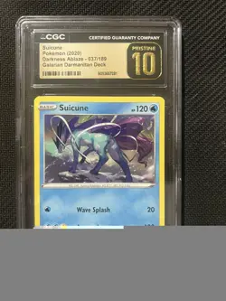 Suicune Holo SWSH03 Darkness Ablaze Pokemon Card 037/189 Pristine 10 CGC pop 1 - Image 1