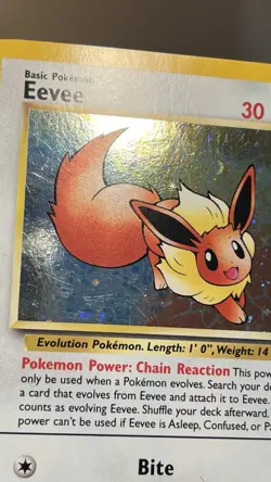Pokemon Eevee TCG Black Star Holo Card 11 WOTC Promo LP - Image 3