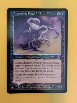 Mesmeric Fiend. Horror MTG Card. Old Vintage shooting star Foil. Torment. - Image 2
