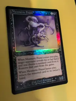 Mesmeric Fiend. Horror MTG Card. Old Vintage shooting star Foil. Torment. - Image 3