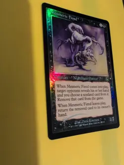 Mesmeric Fiend. Horror MTG Card. Old Vintage shooting star Foil. Torment. - Image 4