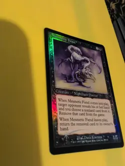 Mesmeric Fiend. Horror MTG Card. Old Vintage shooting star Foil. Torment. - Image 5