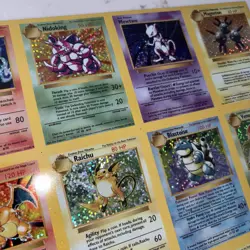 Pokemon Base Set 16 Card Uncut Sheet (See Description Prior To Bidding) - Image 5