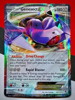 Genesect EX 64/124 Fates Collide Ultra Rare Pokemon Card NM - Image 1