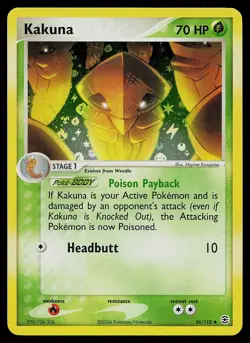 Pokemon Card - Kakuna FireRed & LeafGreen 36/112 Uncommon Reverse Holo - Image 1