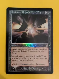 Insidious Dreams. Rare Instant MTG Card Old Vintage shooting star Foil. Torment. - Image 1