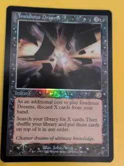 Insidious Dreams. Rare Instant MTG Card Old Vintage shooting star Foil. Torment. - Image 2