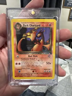 Pokemon TCG Dark Charizard Non-Holo Card 21/82 Team Rocket 2000 Vintage LP - Image 1