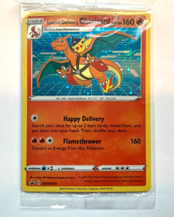 Pokemon TCG: Special Delivery Charizard SWSH075 Promo Card, Near Mint Sealed. - Image 1