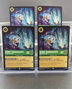 Disney Lorcana Webby Vanderquack - Mystery Enthusiast 73/204 Whispers 4 Cards C - Image 1