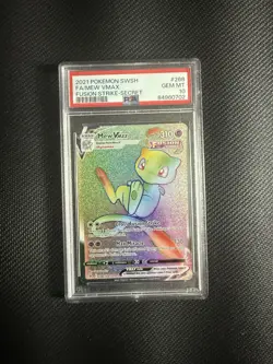 Pokemon Mew VMAX TCG Fusion Strike Secret Rare Holo Card 268/264 - Image 1