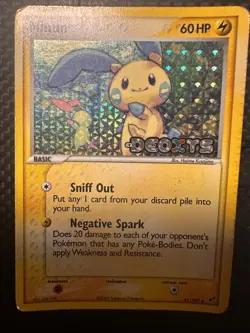 Minun 41/107 EX Deoxys Pokemon Card Reverse Holo Foil Rare HP - Image 1