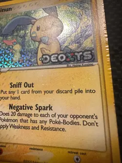 Minun 41/107 EX Deoxys Pokemon Card Reverse Holo Foil Rare HP - Image 2